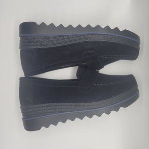 Suede Wedge Chunky Platform Loafers Penny Loafers EU 40